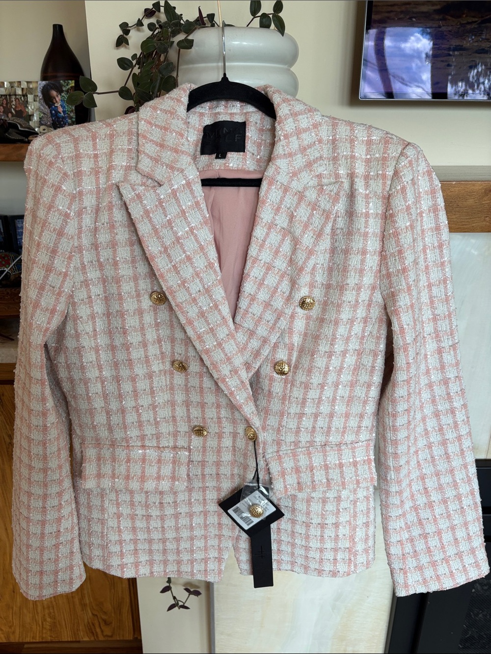 Mina Self Tweed Blazer - Picture 2 of 5